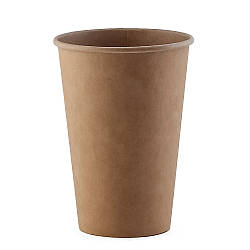 Стакан паперовий одношаровий КРАФТ 340мл (Х)(КР-79)(50шт/уп)(1750ящ)