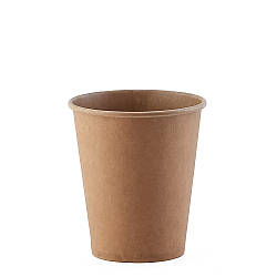 Стакан паперовий одношаровий КРАФТ 185мл (Х)(КР-69)(50шт/уп)(2000ящ)