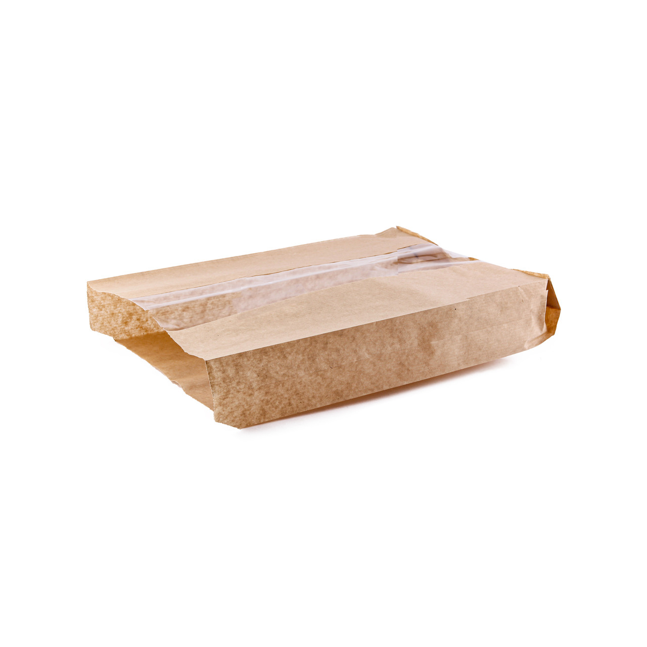 Пакет паперовий з прозорою Вставкою з бурого целюлозного крафт-паперу 310*210*50мм(щільність 40г/м2)(Арт, фото 1