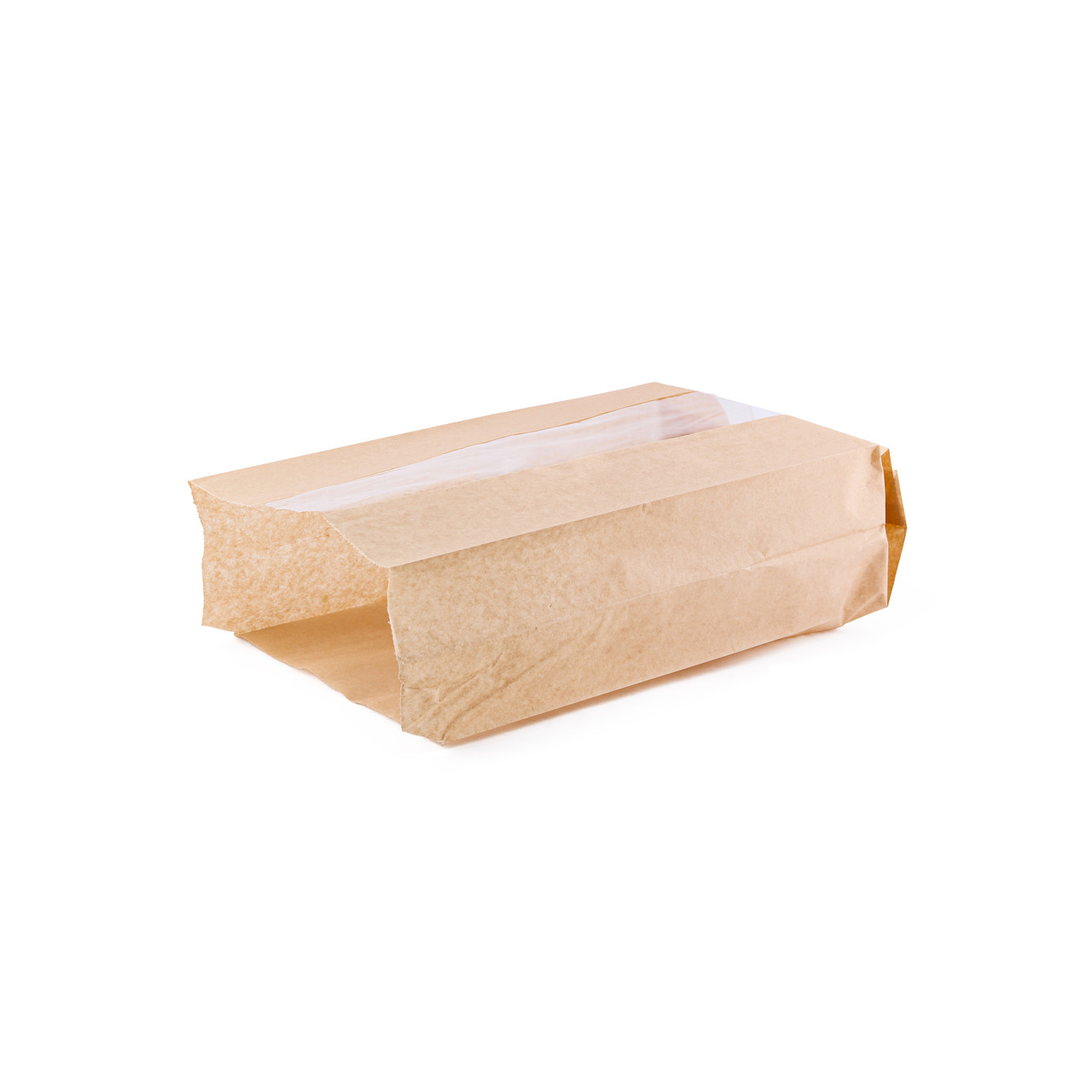 Пакет паперовий з прозорою Вставкою з бурого целюлозного крафт-паперу 310*160*80/60мм(щільність 40г/м2)(Арт, фото 1