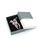 Брошка пташка з камінцями 70х45мм, фото 4