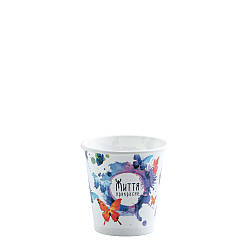 Стакан паперовий одношаровий Метелики 110мл (FC)(50шт/уп)(1500ящ)