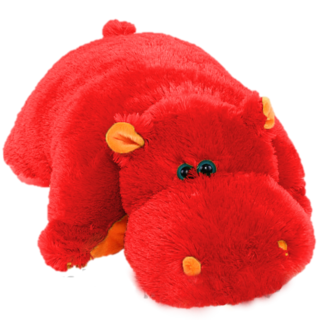 Подушка Бегемот 55 см червоний - фото 1 - id-p2147195156