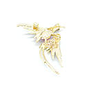 Брошка пташка з камінцями 70х45мм, фото 3