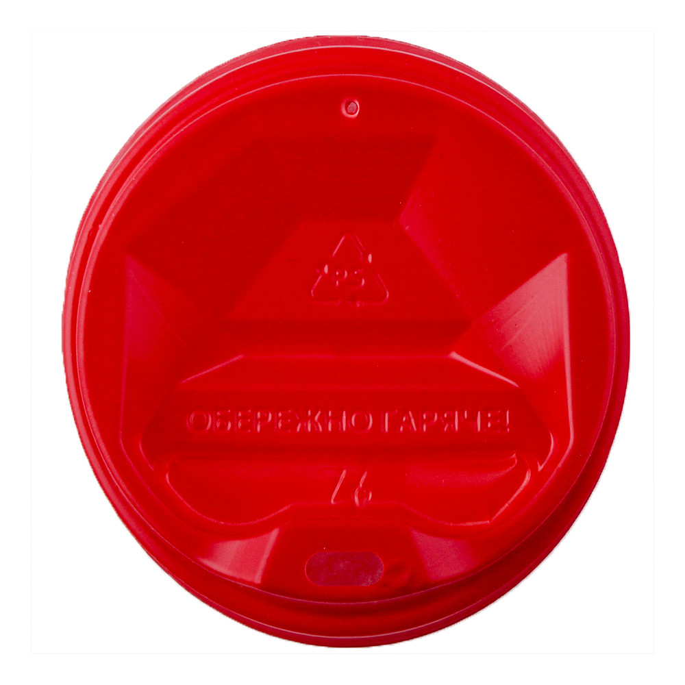 Кришка для склянки ЧЕРВОНА КР-76 (50 шт./пач) (3000ящ)