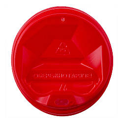 Кришка для склянки ЧЕРВОНА КР-76 (50 шт./пач) (3000ящ)