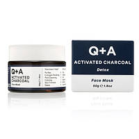 Маска для обличчя "детокс" з активованим вугіллям Q+A Activated Charcoal Face Mask 50g
