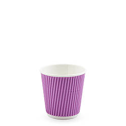 Стакан паперовий гофрований ЛАВАНДОВИЙ ЄВРО 110мл (FC)(25шт/уп)(500шт)