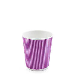 Стакан паперовий гофрований ЛАВАНДОВИЙ ЄВРО 175мл (FC)(КР-70)(25шт/уп)(500шт)