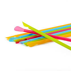 Трубочка-лопатка десертна d5.8мм довжина 21см МІКС (100шт/уп)