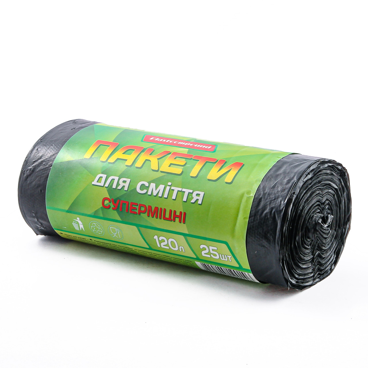 Пакети для сміття п/е чорний 70*110 120л (25шт/уп)