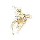 Брошка пташка з камінцями 70х45мм, фото 4