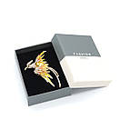 Брошка пташка з камінцями 70х45мм, фото 5