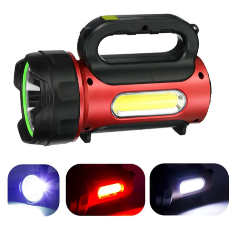 Ручний фонар T93-LED+COB, Білий, Червоний, powerbank, Li-Ion акум., сон., батарея, ЗУmicroUSB,, фото 1