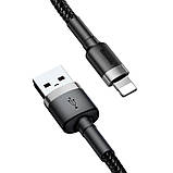 Кабель USB Baseus Cafule Lightning (CALKLF-BG1) Black 1m, фото 2