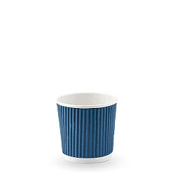 Стакан паперовий гофрований СИНІЙ 110мл (СS)(25шт/уп)(1050ящ)