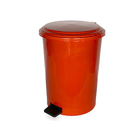 Відро під сміттєві мішки для з педаллю 40 Л, пластик, помаранчевий Afacan Plastik