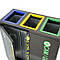 Вуличний сміттєвий контейнер шафа для сортування сміття 3в1, нержавіюча сталь, чорний Efor, фото 3