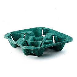 Підставка (холдер) для стакану на 4 секції ЗЕЛЕНА 1шт (100шт/уп)