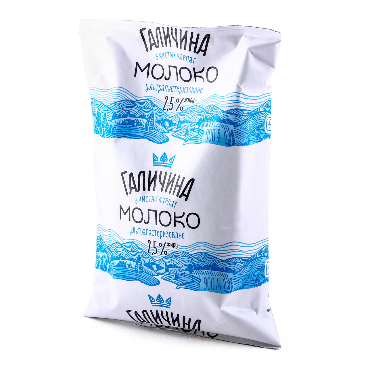 Молоко Галичина "Подушка" 2.5% 0.9 л (15шт/ясть)