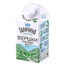 Вершки Галичина 10% 0.5 л (12 шт./пач.)