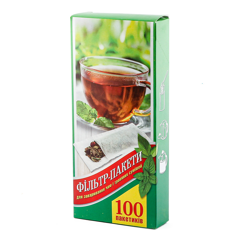 Фільтр пакети для чаю ХL під чайник (100шт/уп)
