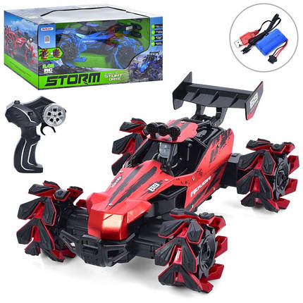 666-814BA Машинка на радіокеруванні, 2.4G, акумулятор, металева, колеса змінюють форму, USB, 2 кольори,, фото 1