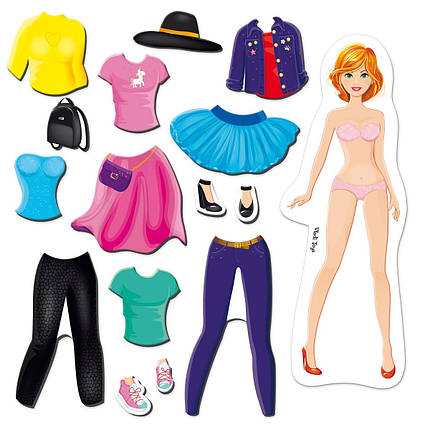 3204-31 Гра магнітний одягалка Everyday look у папці Vladi Toys, фото 3
