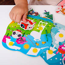 5303-25 Гра-шнурівка з липучками Fisher-Price. Пори року, фото 3