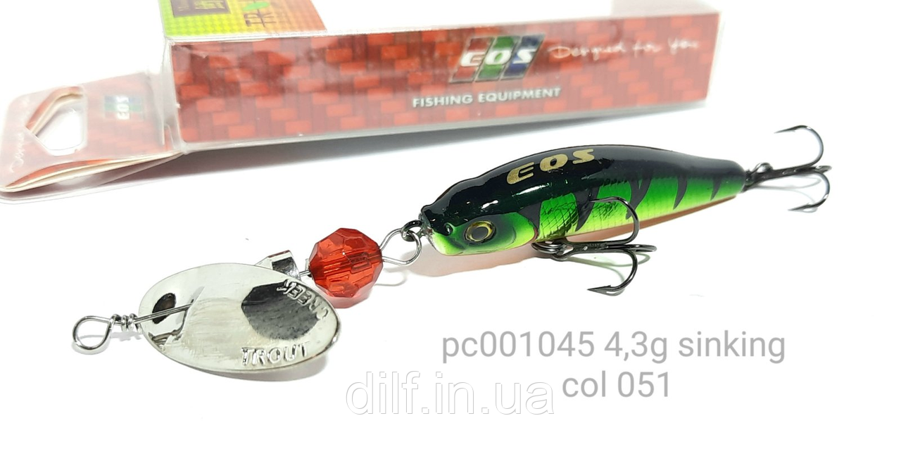 Воблер EOS Lizard 45мм 4.3g заглиблення 0-1.0м (колір 051), фото 1