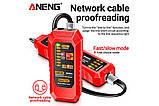 Тестер мережевого кабелю ANENG M469A (для RJ45 RJ11) трасошукач, шукач прихованого проведення, фото 4