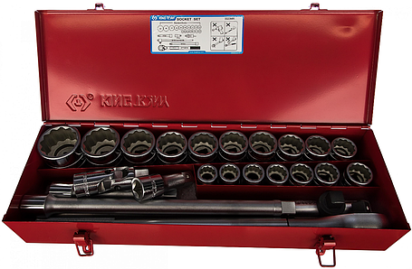 Набір головок 3/4" 21-50мм 23шт 12-гранні з тріскачкою KING TONY 6023MR, фото 1
