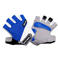 Тор! Перчатки велосипедные спортивные West Biking 0211189 с короткими пальцами L Blue