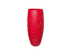 Ваза h=26см арт. 966 Модерн червоний d=105мм скло ТМ ГЛАСС ТРЕЙД