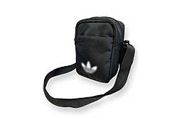 Сумка чоловіча чорна 20*14*8,5см LDA-122-62 меланж ТМ Україна