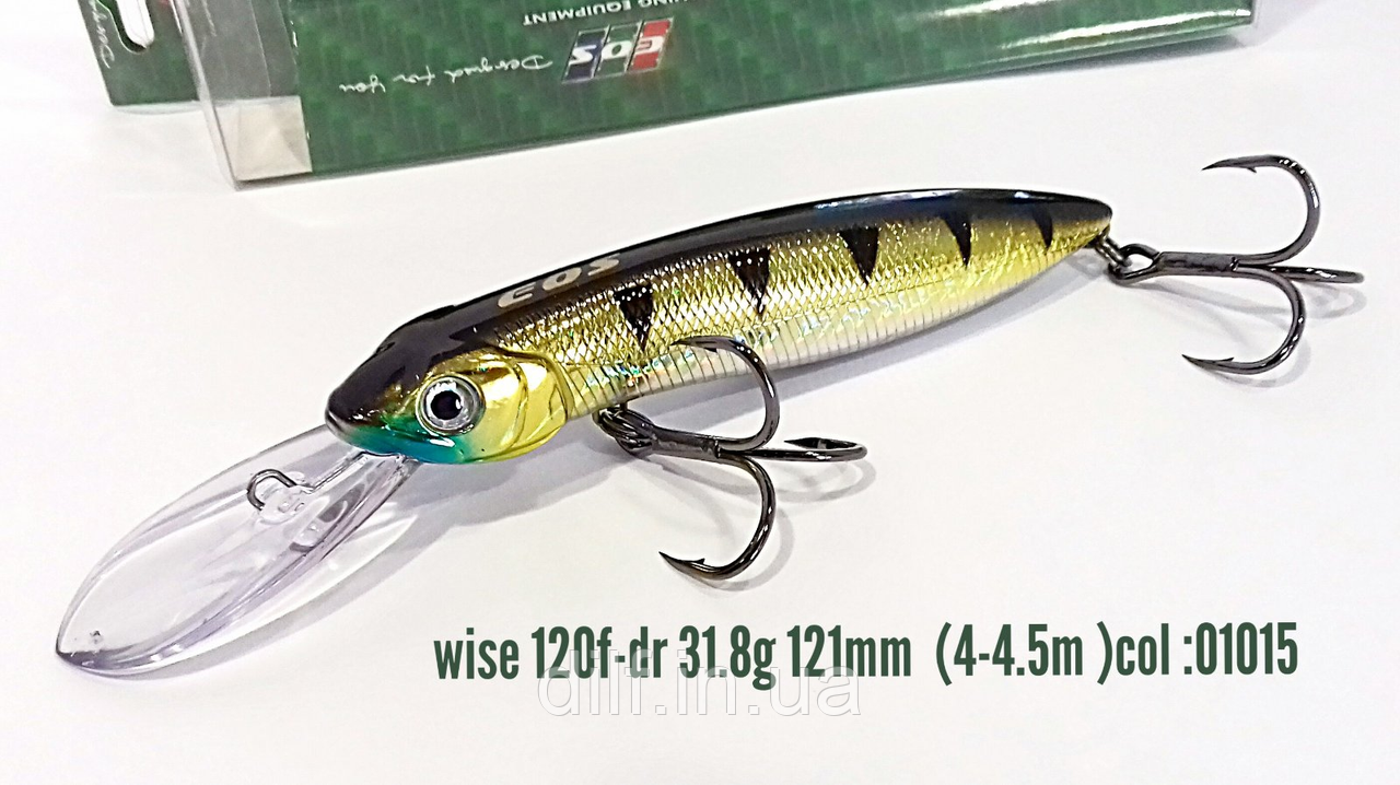 Воблер EOS Wise 120F 31.8g заглубление 4-4.5м (колір 01015), фото 1