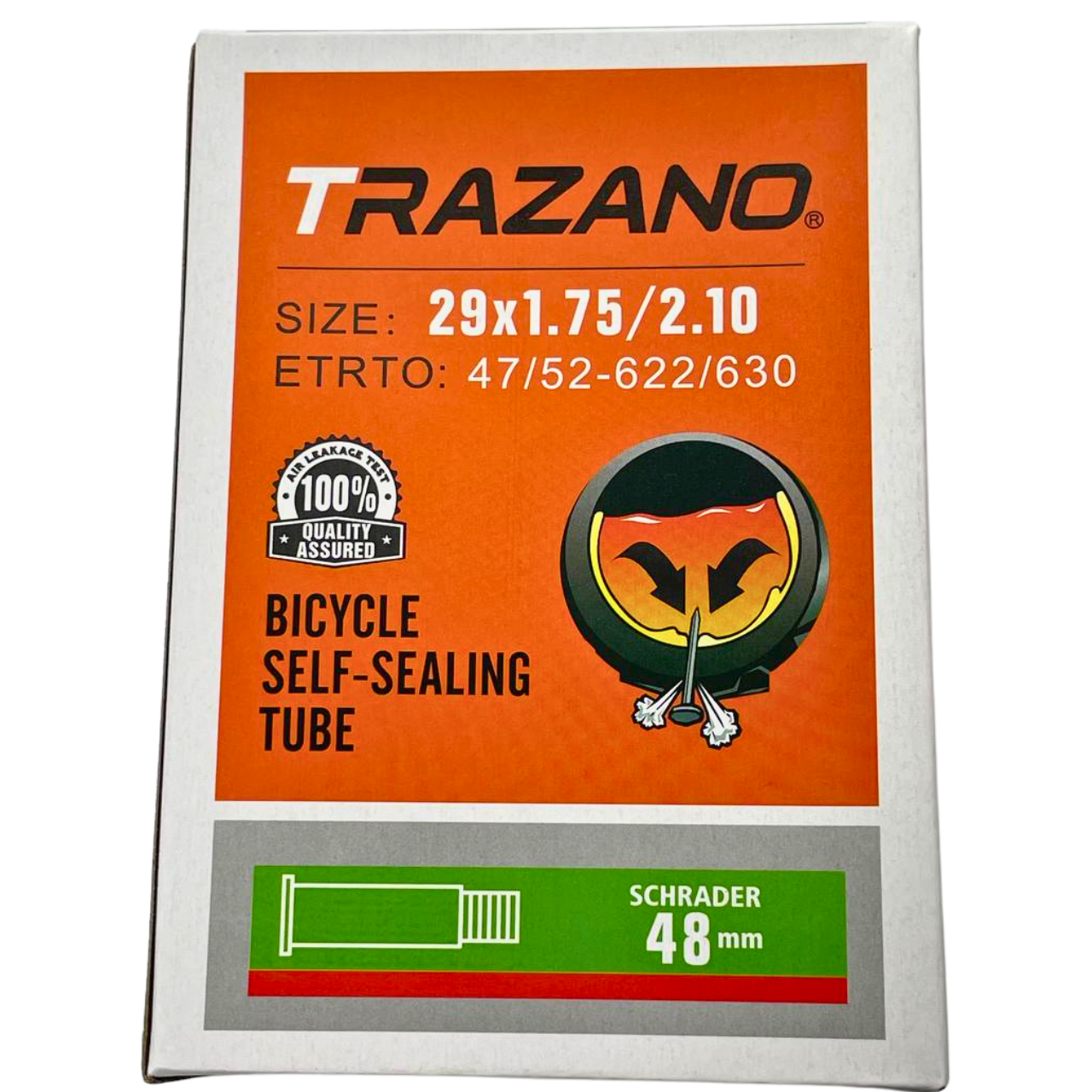 Камера 29х1.75/2.10 47/52-622/630 Schrader (AV) 48 мм з антипрокольною рідиною Trazano