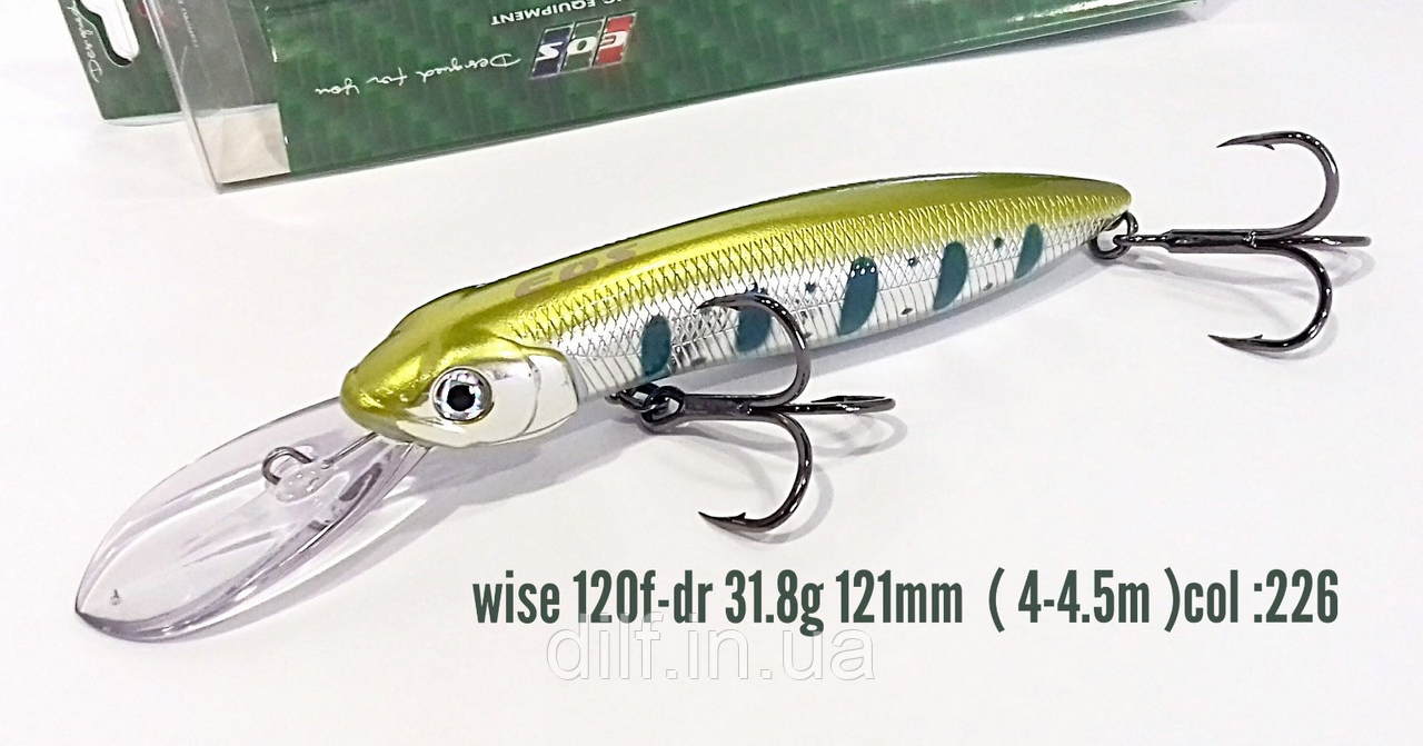 Воблер EOS Wise 120F 31.8g заглубление 4-4.5м (колір 226), фото 1