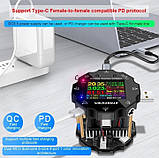 USB Тестер ATORCH UD18L — 18 в 1 з вбудованим навантаженням (DC: 3,6V-32V, I: 0-5,1A) з Bluetooth (Android та iOS), фото 4