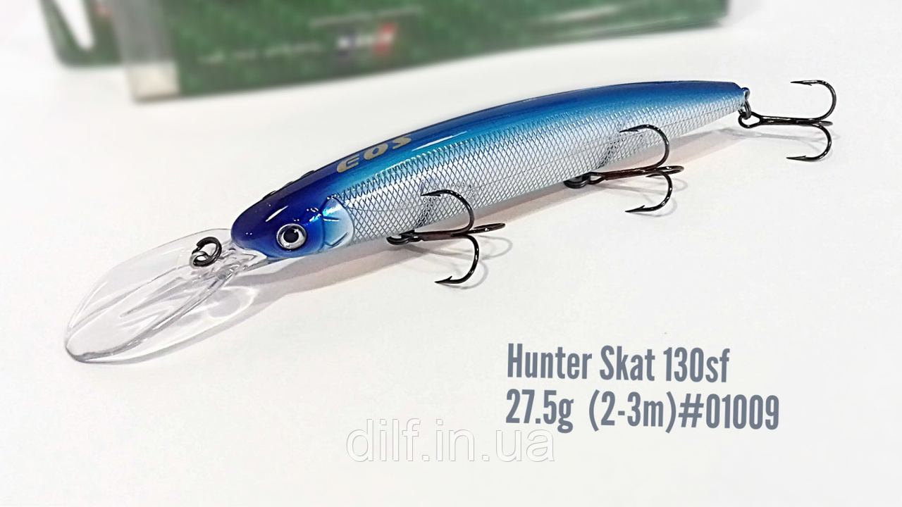 Воблер EOS Hunter Skat 130sf 27.5g заглубление 2-3м (колір 01009 ), фото 1