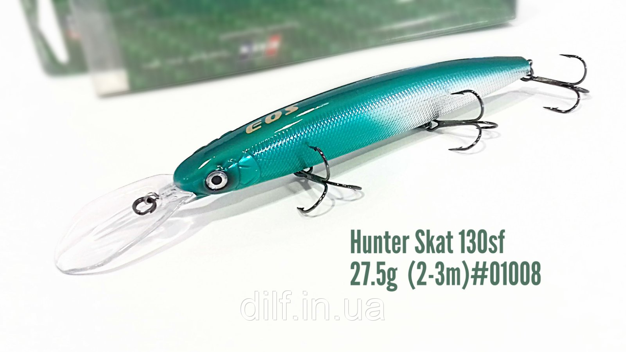 Воблер EOS Hunter Skat 130sf 27.5g заглубление 2-3м (колір 01008), фото 1
