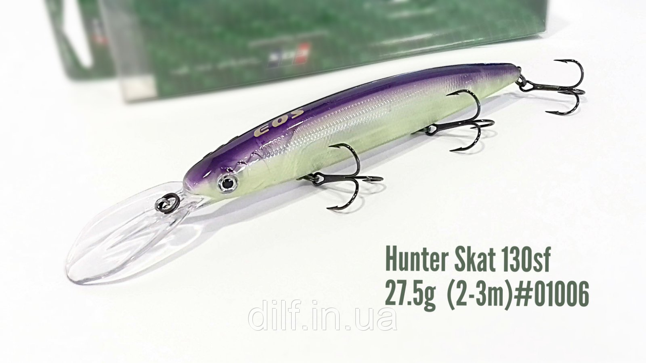 Воблер EOS Hunter Skat 130sf 27.5g заглубление 2-3м (колір 01006), фото 1