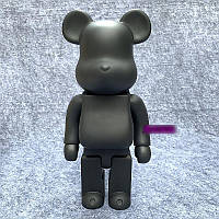 Дизайнерская игрушка Беарбрик 28 см черный. Статуэтка Bearbrick 400% Black. Фигурка для интерьера медведь e11p10