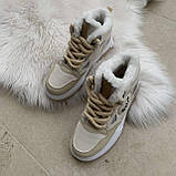 Кросівки жіночі зимові екошкіра  бежеві /23366/ 39р, фото 2
