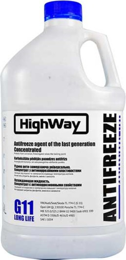 HighWay Long Life G11 синій -80 °C, 3,78 л (701494) концентрат антифризу, фото 1