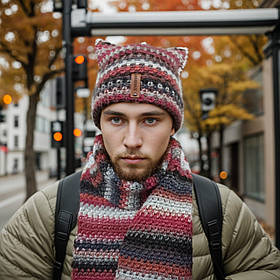 Шапка та шарф - Подарунковий набір для чоловіків та підлітків від PRIGRIZ