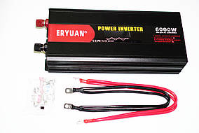 Перетворювач 6000W з вольтметром із чистою синусоїдою LCD AC/DC 12v