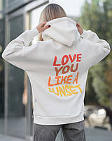 Тепле Жіноче худі Staff love you oversize fleece