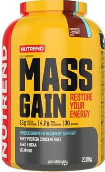 Гейнер Nutrend Mass Gain 2.1 kg, Шоколад-Какао