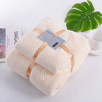 Комплект рушників Кораловий оксамит 6 шт., молочний